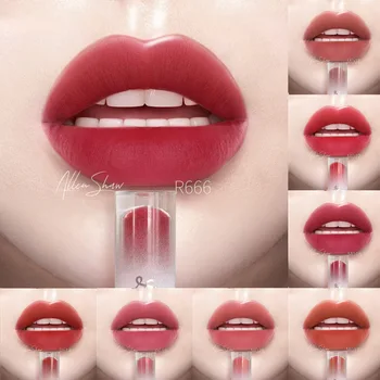 Allen Shaw Velvet Matte Lip Gloss Este Potrivit pentru Toate Tonurile de Piele Luciu de Buze Baza de Gel