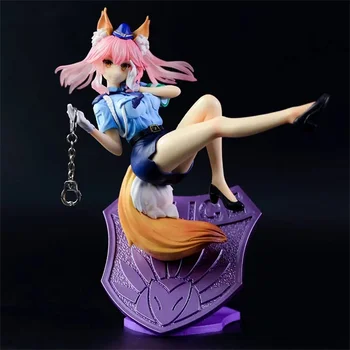 Anime Fate Stay Night Extella Link-ul de Tamamo Nu Mae Rolă de Poliție Uniforme PVC figurina de Colectie Model de Păpușă Jucărie 21cm