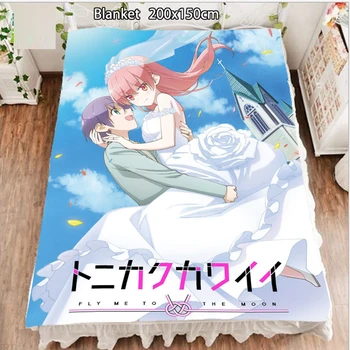 Anime Fleece Pătură Tonikaku Kawaii Tsukasa Yuzaki Nasa nunta covor moale, cald drăguț acasă decorare camera 200x150cm