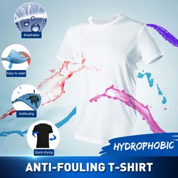 Anti-Murdar Impermeabil Bărbați Tricou Creative Hidrofobe Stainproof Respirabil Antivegetative Quick Dry Top cu Maneci Scurte tricou Drumeții