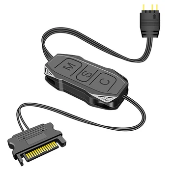 ARGB Controller Prelungi Cablu Compatibilitate mai mare Cu 3 Pini La SATA Pin de Alimentare Fan Caz Negru Mini Controler RGB