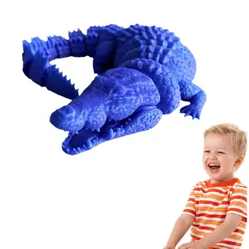 Articulat Crocodil 3D Imprimate Interesant Crocodil Model Figurine Copii Jucărie de Învățământ Cu Reglabil Forma Copii Cadou Jucarii