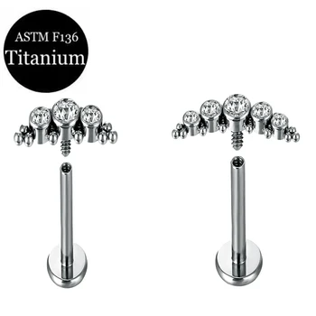 ASTM F136 Titan vinde în formă circulară multi stil Buze ureche stud os stud ureche Piercing Bijuterii