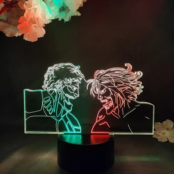 Atac pe Titan vs Blindate Titan Iluzia 3D LED Anime Lampa de Noutate Holograma Efect Neon RGB Veioza Rece Decorative de Cameră Decor