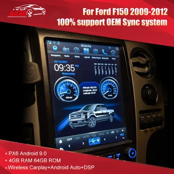 Aucar T-Stil Android 9 unitatea de cap pentru Ford F150 2009-2012 Multimidia radio auto navigație Gps, autoradio stereo player