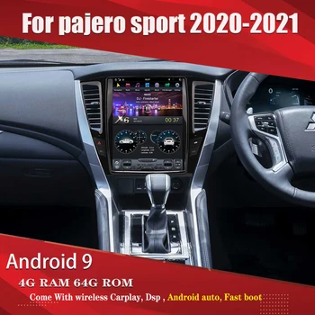 Aucar Tesla Stil radio PX6 Android 9 pentru pajero sport 2020-2021 de navigare Gps Multimidia radio auto 1 din stereo player 4G