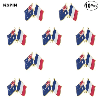 Australia Franța Pin Rever insigna Steag Brosa Ace Insigne 10buc o Mulțime