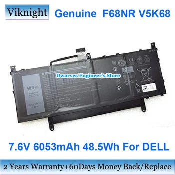 Autentic F68NR V5K68 Baterie 7.6 V 48.5 Wh pentru Dell Notebook Baterii Pachete 6053mAh