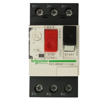 Autentic Motor termic întrerupător de circuit magnetic butonul 3P GV2ME06C de protecție a motorului comutator de setare gama de curent 1-1.6 O 100KA