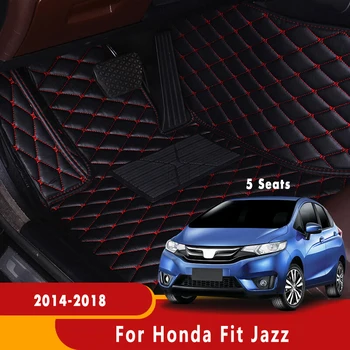 Auto Covor De Styling Auto Piele Artificiala Covor De Bord Auto Covorase Pentru Honda Fit Jazz (5 Locuri) 2014 2015 2016 2017 2018