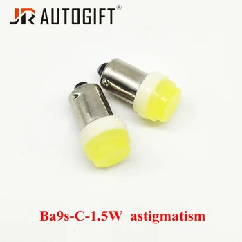Auto-styling 100buc/ Lot Auto becuri de lumină de inmatriculare 1buc T4W BA9S 1LED COB 1.5 W ceramice astigmatism DC 12V/24V Ușă lampă
