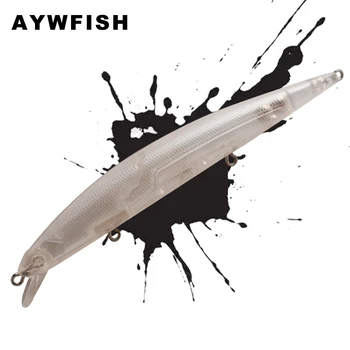 AYWFISH 15 BUC / Lot Artificiale Jerkbait Sunătoare Transparent Tare Corp din Plastic 12 CM / 13CM Nevopsite Minnow Momeli de Pescuit Spații