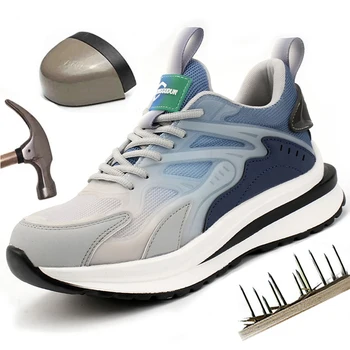 Barbati pantofi de siguranță, de protecție, rezistent la uzura, non-distructive, în aer liber, rezistent la impact, puncție rezistent pantofi de lucru