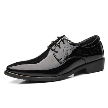 Barbati Pantofi Rochie de Afaceri a Subliniat Toe Clasic Costum de Piele Slip-on Bărbați Moda Oxford Nou