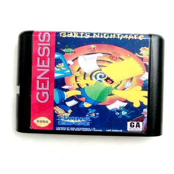 Bart Coșmar 16 biți MD Card de Memorie pentru Sega Mega Drive 2 pentru Geneza SEGA Megadrive