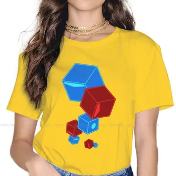 Bate Sabie Plutind Blocuri SOLIDE Casual Tricou Cube Abstractizare Creative Topuri Casual Tricou Fata Unic 5XL