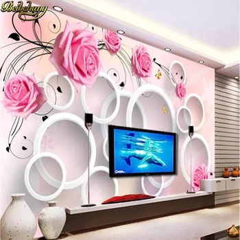 beibehang 3D caramida cu flori brid picturi murale de perete hârtie de TELEVIZIUNE fundal fundal pentru camera de zi dormitor picturi murale papel de parede 3D