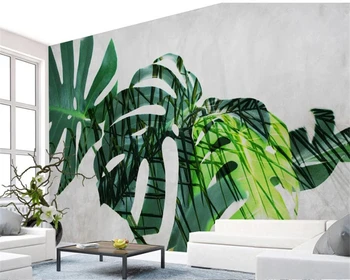 beibehang personalizate Patlagina frunze verzi Fotografie murală Tapet Living lenjerie de Pat Cameră Peisaj Decor de Perete tapet 3d