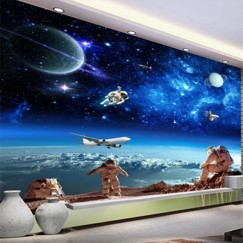 beibehang Space Star Lactee plafon de fundal personalizate pictura murala mare mediu tapet papel de parede para quarto