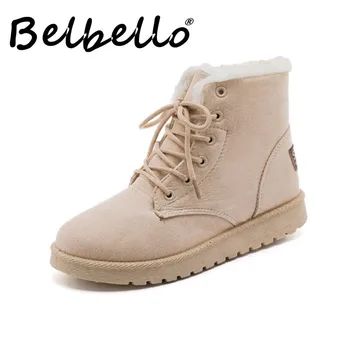Belbello Nou cizme Martin Confortabil, cald și iarna pantofi non-alunecare de moda pentru femei pantofi
