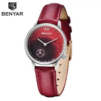 BENYAR Brand de Lux Ceasuri Femei din Piele Trupa Cuarț Bărbați Ceas Analogic Încheietura Ceas Doamnelor Rochie de montre femme 2019 Ridicata