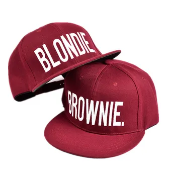 BLONDIE BROWNIE Broderie Vânzare Fierbinte Snapback Pălării de Bumbac Cuplu Chipiuri de Tenis Hip-Hop Reglabil