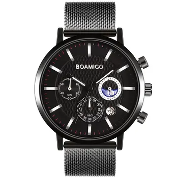 BOAMIGO Mens Ceasuri Impermeabil Cuarț Oameni de Afaceri Urmăriți Top Brand de Lux Ceas Casual Sport Watch Relogio Masculino