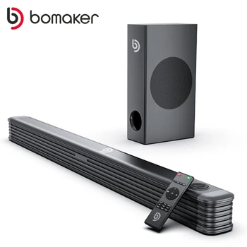 BOMAKER 150W 2.1 TV Soundbar Home Theater Sistem de Sunet, Boxe Bluetooth SoundBar Subwoofer Suport Optic Coaxial AUX Boxe