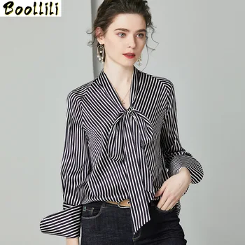 Boollili Elegante Femei Topuri și Bluze de Mătase Cămașă de Primavara Toamna Haine 2020 coreean Birou Doamnelor Purta Bluza Blusas