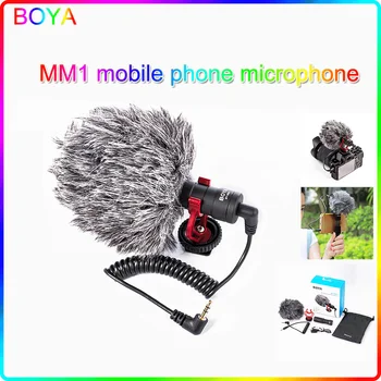 BOYA BY-MM1 Microfon Cardioid Pusca pentru iPhone, Smartphone Android Canon Nikon Sony DSLR Consum camera Video PC-ul Mic