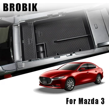 BROBIK Pentru Mazda 3 2019 2020 2021 Central de Comandă Cutie de Depozitare Cotiera Cutie Depozitare Cutie Accesorii Auto