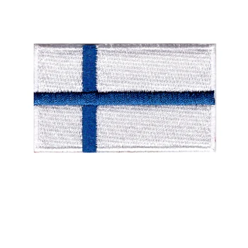 Broderie patch-uri Finlanda steag stema autocolante de bună calitate, bine ai venit să urez bun venit personalizare ridicata și cu logo-ul DIY