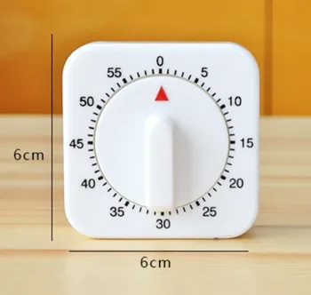 Bucătărie pătrat mic pendul timer 60 minute timer memento mecanic timer ceas deșteptător