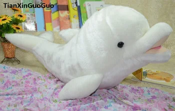 bunuri de înaltă calitate mare 74cm alb desene animate delfin jucărie de pluș delfin minunat papusa moale pernă cadou de ziua s0045