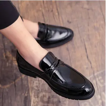 Bărbații Britanici Bocanc Subliniat Toe pantofi Nou Alb Negru Nunta pantofi Barbati Piele Rochie Formale de Afaceri Petrecere Pantofi Oxfords