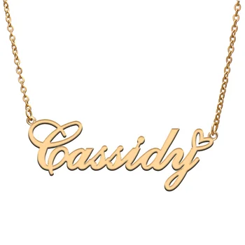 Cassidy Numele Tag Colier Personalizat Pandantiv Bijuterii Cadouri pentru Fiica Mama Prietena Ziua de naștere Petrecere de Craciun Cadou