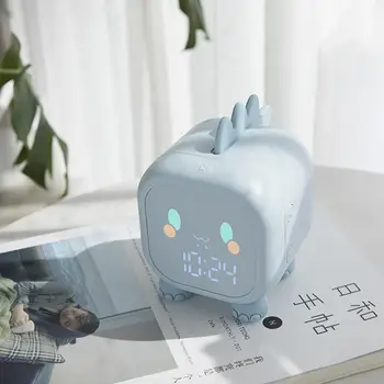 Ceas adorabil Temperatura Comutator de Afișare Portabil Copii Dinozaur Ceas cu LED-uri Durabile Luminos Ceas pentru Dormitor