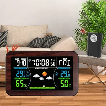 Ceas De Masa Digital Cu Temperatură Și Umiditate Ecartament Stație Meteo, Ceasuri De Alarmă Snooze Ceas De Birou