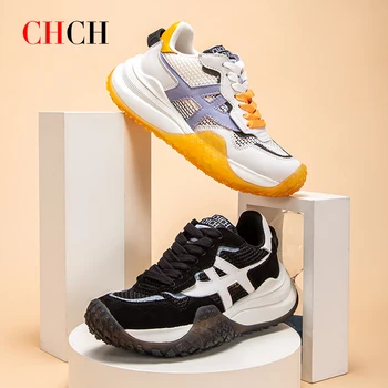 CHCH2022 Toamna Devreme Nou Stil Platforma Adidasi Lady ' s piele de Vacă de Culoare-Bloc Fetele Versatil Apartamente