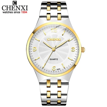CHENXI Brand Original Barbati Femei Ceasuri din Oțel Inoxidabil Casual Bărbați Cuarț Ceas de Afaceri Impermeabil Bărbați Analogic Încheietura Ceasuri