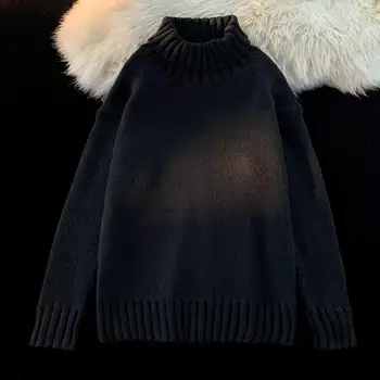 Chic Iarna Pulover Moale Femei de Iarnă Pulover de Culoare Solidă Retenție de Căldură Femei Pulover de Iarna Rece-dovada