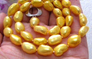 CLASIC 11mm aur baroc de apă dulce colier de perle B479 Fabrica de prețul en-Gros de Femei Cadou cuvânt Bijuterii