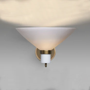 Clasic de Perete Biscuite Lampa cu Lumina de Cupru+Sticlă Mată pentru Dormitor/Hol/Bucatarie LED Oglinda de la Baie de Lumină corp de iluminat E14