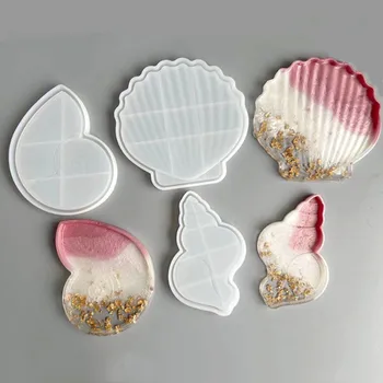Conch shell coaster tava de silicon mucegai tort fondant accesorii tava de decorare mucegai instrumente de bucatarie