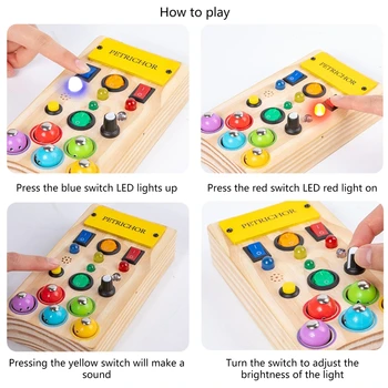 Copii Interactive Trage Insecte Joc Jucarii Semnificative Jocuri de Masă Timpurii Joc Educativ Plug Jucării Lumini cu LED-uri