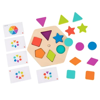 Copii Puzzle De Potrivire Forma De Jucarie Montessori Rotativ Din Lemn De Învățământ Geometrice Puzzle Pentru A Invata Culorile Si Forma Cadouri Pentru Copii