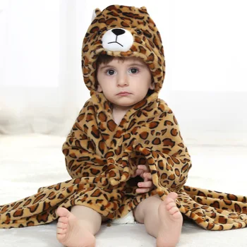 Copil Nou-Născut Pătură Haine Fete Băiat De Iarnă Flanel Cald Windproof Manta Copil Folie De Animal Leopard Pentru Copii Toddler Pluș Moale