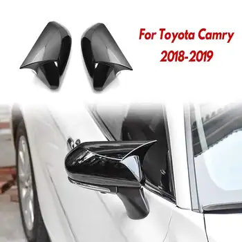 Cornul Negru Lucios Mașină Vedere Laterală Oglinda Retrovizoare Capace de Trim Autocolant Pentru Toyota Camry 2018+ Pentru Avalon 2019 C-HR 2016-2018+