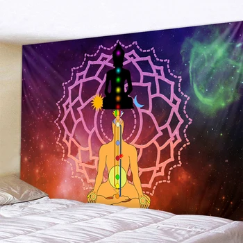 Cosmic Interstelar Decor Psihedelice Tapiserie De Pe Perete Indian Mandala Tapiserie Hippie Yoga, Chakra Tapiserii Boho Perete Cheag