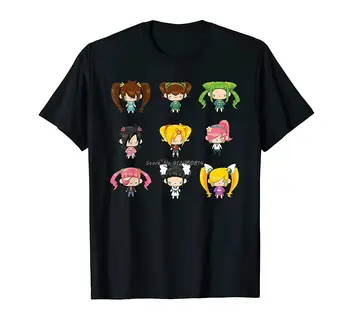Cozi Coada de cal Coafura Anime Girls T-Shirt Barbati din Bumbac O-neck Tricou Hip Hop Teuri Streetwear Harajuku